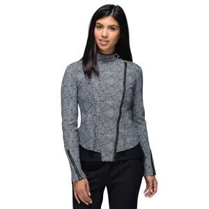 Lululemon Bust a Move Jacket Grey/Black Floral Print Size 6
